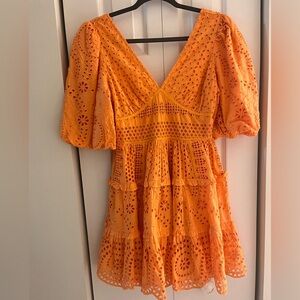 Cynthia Rowley Orange Eyelet Dress